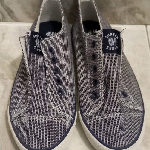 H&M kids shoes new, size 32, fabric white blue