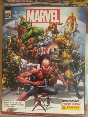 Panini Marvel 80 Years Anniversary албум нов с 192 стикера и 50 карти