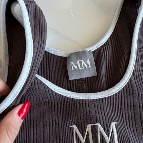 MM by Max Mara brown and white top like new, size M