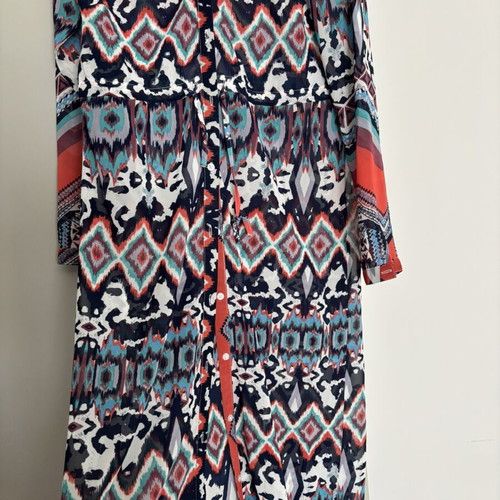 Ethnic Axel Caftan Dress like new with geometric patterns
