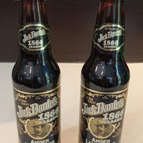 Jack Daniels 1866 Classic Amber Lager Beer vintage sealed bottles