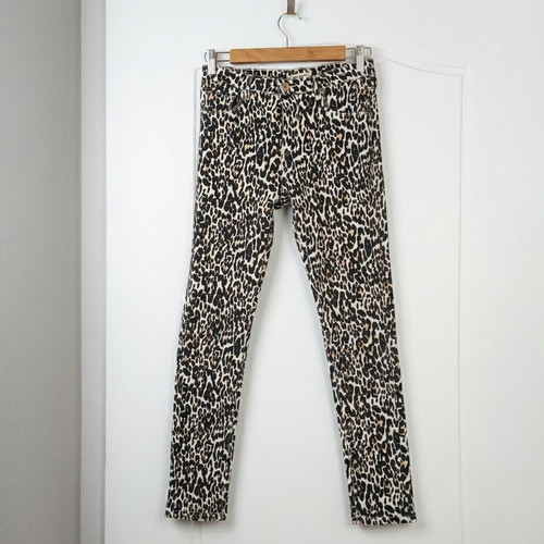 Nina Carter Leopard Print Skinny Fit Pants size S like new