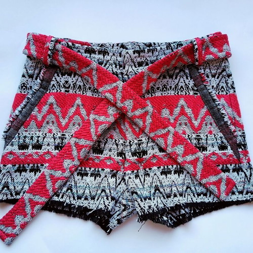 Iro Paris shorts new, thick weave gray and red