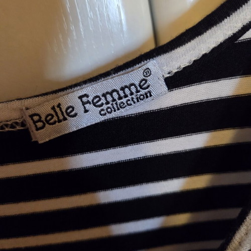 Belle Femme long black and white dress size S like new
