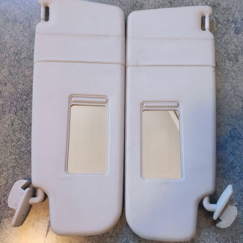 Car Sun Visors Pair 39cm Beige with Mirrors like new