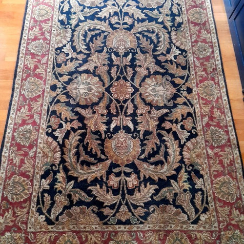 Handmade wool rug Agra used, 1.84×1.26 m