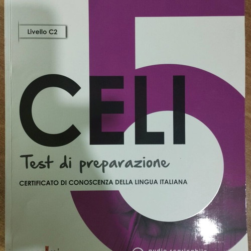 Italian language test book for Celi 5 new