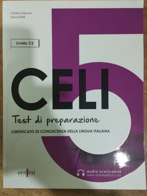 Italian language test book for Celi 5 new