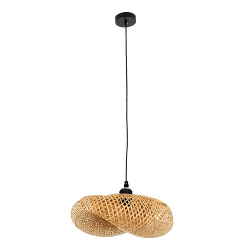 Mexico vintage pendant ceiling light single beige wooden bamboo new