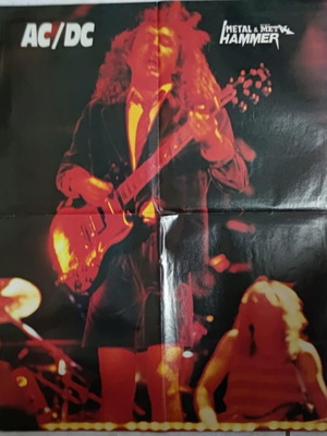 Double-sided poster Guns N' Roses - Axl Rose / AC/DC - Angus Young used