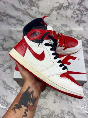 Nike Jordan 1 High Heritage παπούτσια ανδρικά κόκκινο και άσπρο κατόπιν παραγγελίας