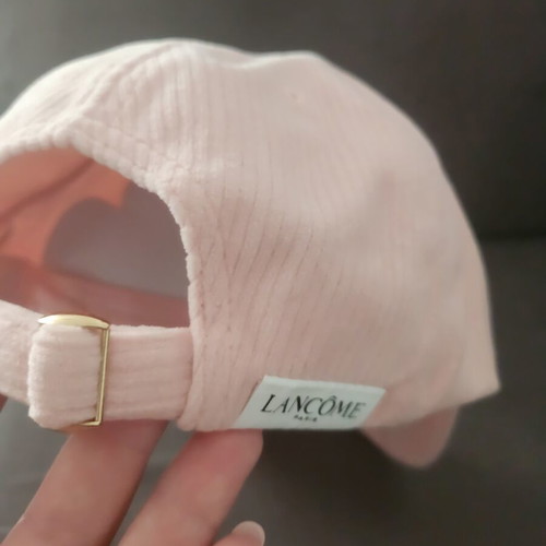 Lancome women's collectible pink corduroy hat new