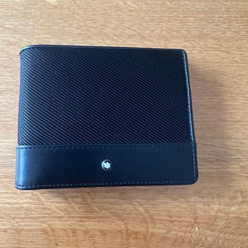Mont Blanc wallet with leather and fabric