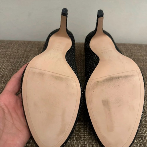 Zara suede pumps size 38 new black and silver