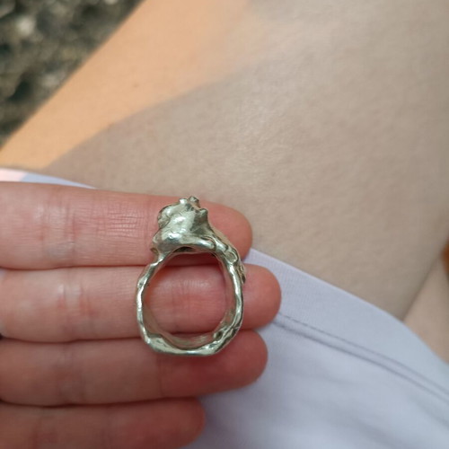 Handmade ring 925 silver no 52 in perfect condition