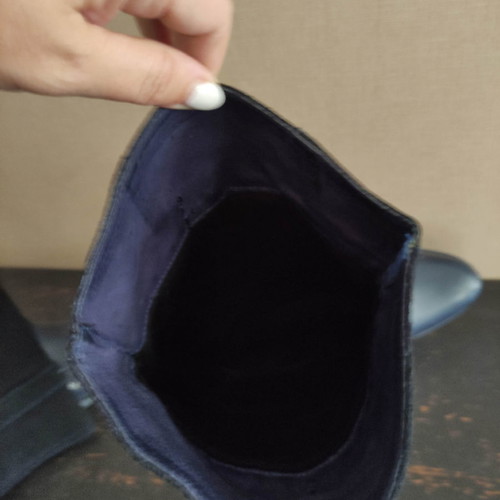Galotses boots used with suede leather and fur lining, size 39