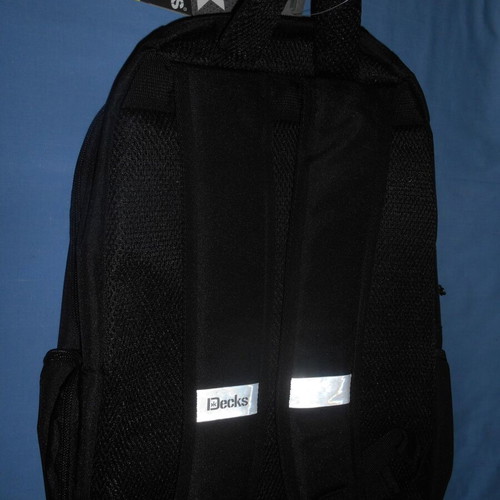 DECKS Can' t Be Silent Today school backpack new, black with red and gray design