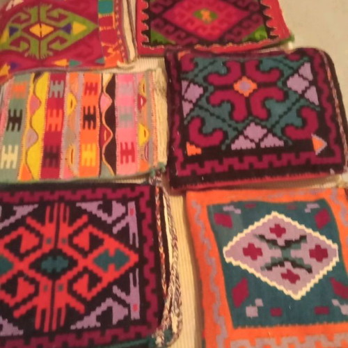 Woven loom bags new, over 80 years old