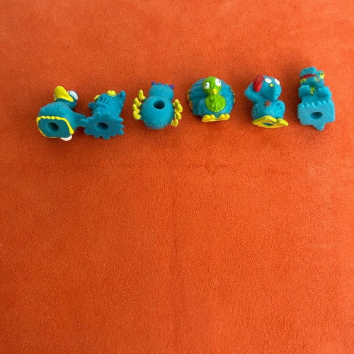 Trash Pack set of 6 blue monster collectible figures Moose Toys like new