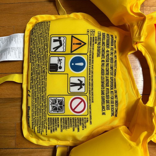 Fisher-Price Arm Floats like new, yellow with jungle animal design