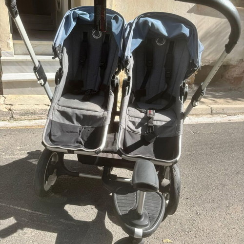 Bugaboo Donkey Twin stroller used with extension for third child