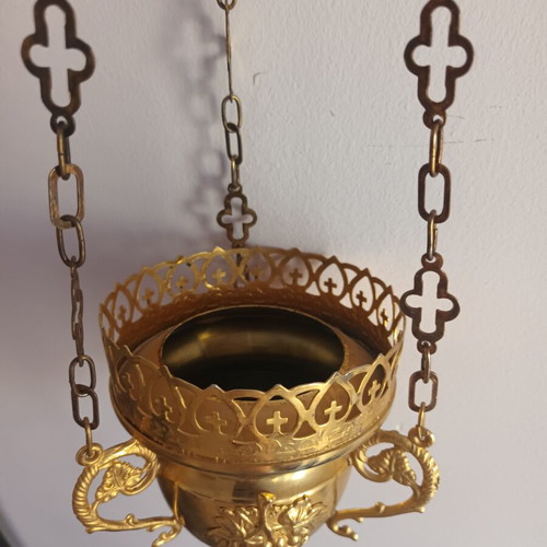 Copper incense burner 51 cm used