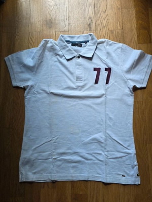 Polo shirt white used, size XL with slim fit