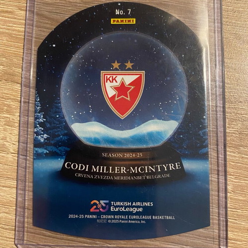 Codi Miller-Mcintyre Euroleague Crown Royale card numbered /99 new