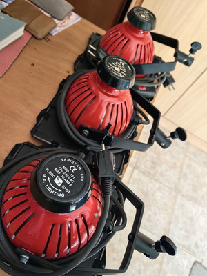 Red Head 800w Studio Video Lights used, set of 3
