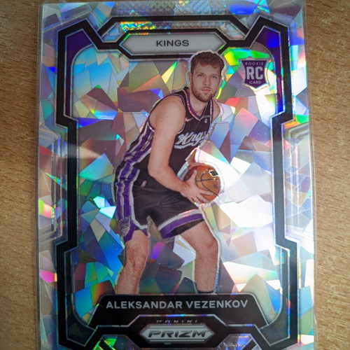 Sasa Vezenkov Sacramento Kings Panini Prizm cracked ice 2023-24 rookie card new