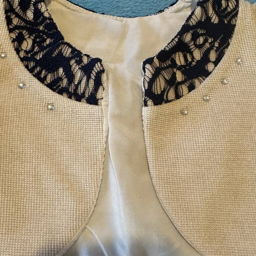 Elegant bolero for girl in ecru, like new