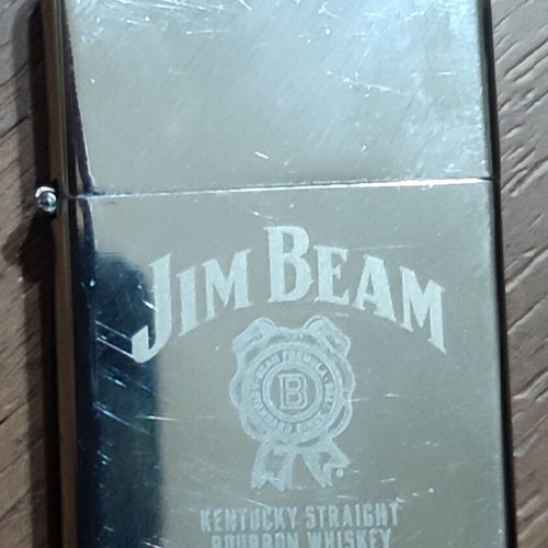 Jim Beam advertising lighter, Zippo style