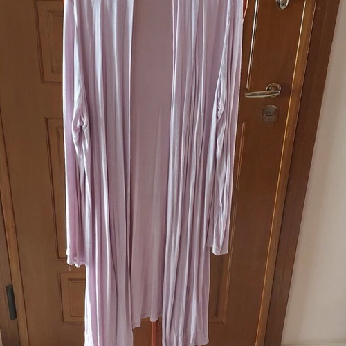 Long pink cardigan like new, one size L/XL, Made in Italy