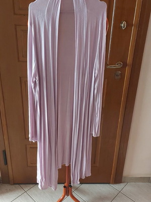 Long pink cardigan like new, one size L/XL, Made in Italy