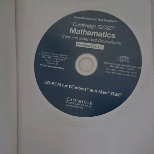 Cambridge IGCSE Mathematics Core and Extended Coursebook like new