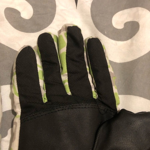 Thick gloves for snow children's size XL used, black and green