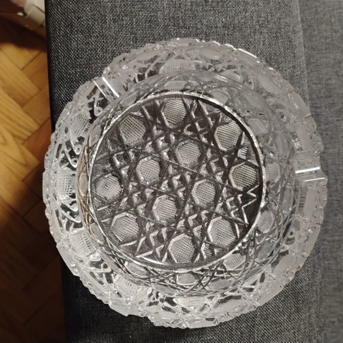 Large crystal ashtray