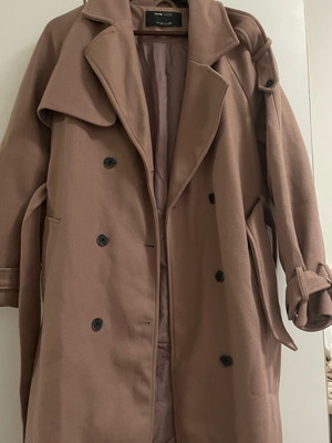 Brown pink oversized coat Sinsay size M used