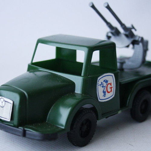 Vintage 70's Greek military truck with 17cm cannon Grecostyl new
