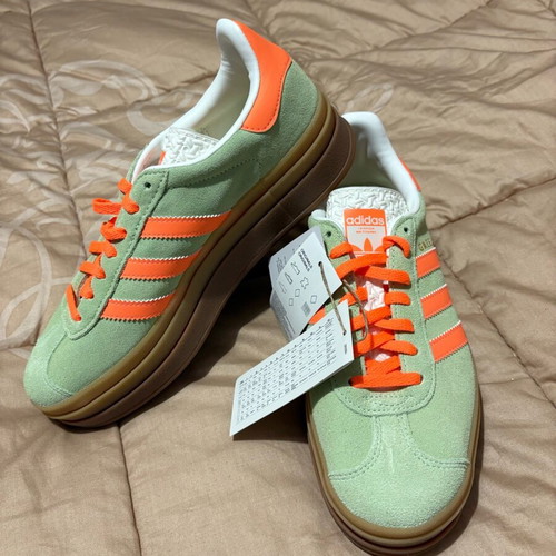 adidas gazelle silver green womens adidas Gazelle Bold W IG4386