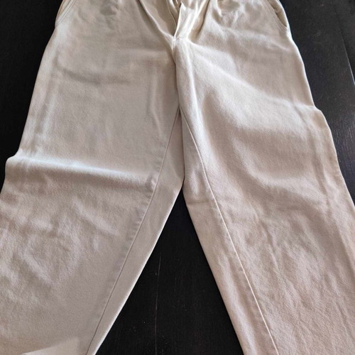 Benetton white pants used, sizes M and L