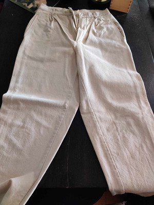 Benetton white pants used, sizes M and L