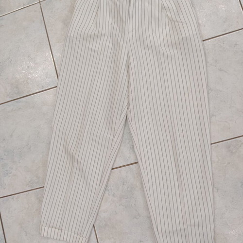 Pull & Bear white striped pants, size L