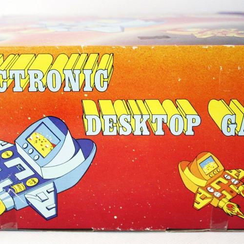 Vintage 80's electronic desktop LCD game car race new