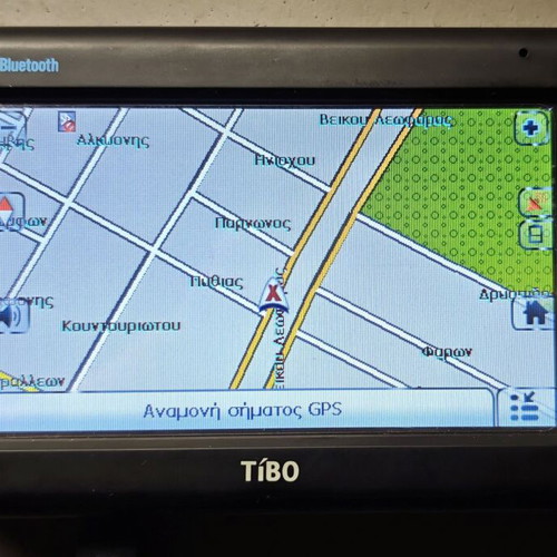 Tibo V4150 GPS navigation used with Greek maps