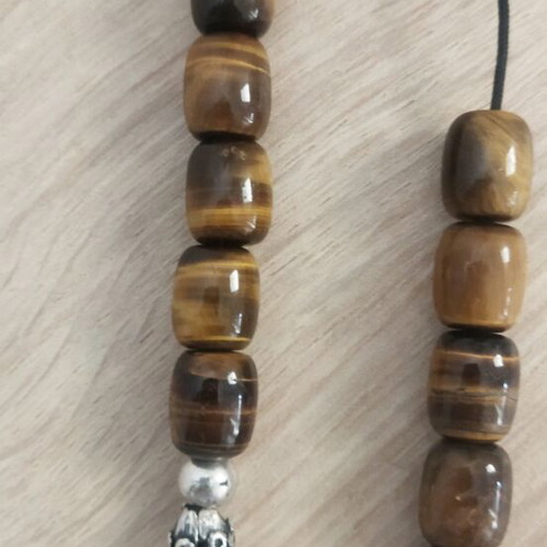 Begleri with tiger eye beads like new, 10 beads, 25 cm
