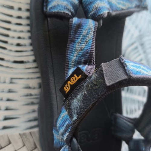 Teva sandals boys' size 32-33 used, black and blue