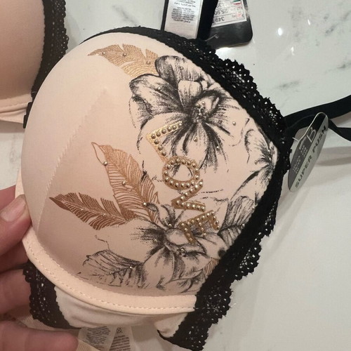 Women's lingerie new, bra 34B/75B and half panties XS/S, beige