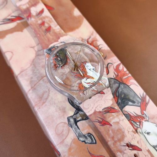 Swatch Riding the Clouds women's wristwatch new, colorful design