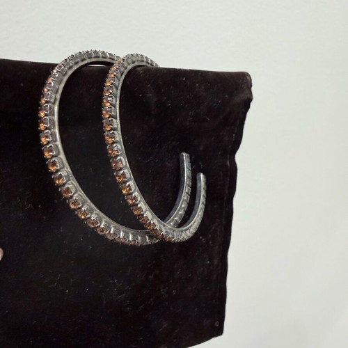 Zara brown hoop earrings like new
